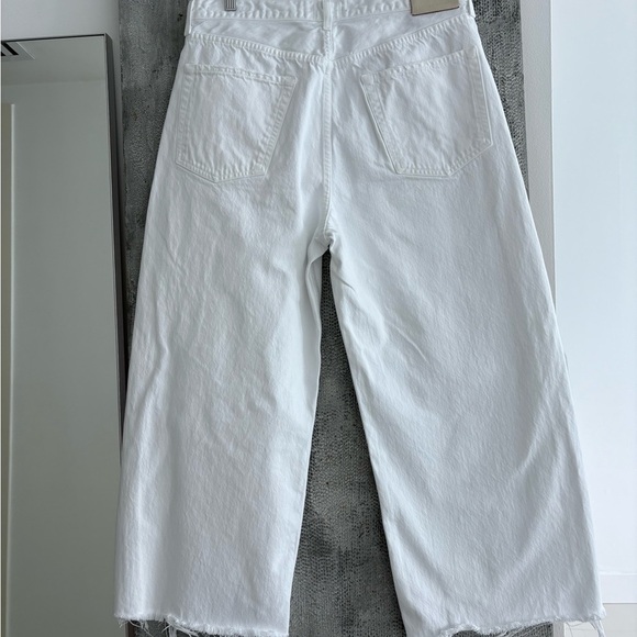 Citizens of Humanity White Ayla Raw Hem Crop Pants - Picture 7 of 13